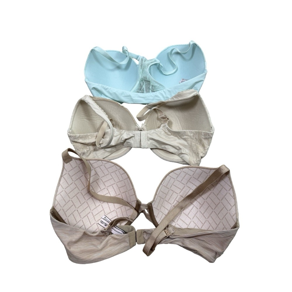 Victoria's Secret Bra Lot of 3 36DD Push Up Full Coverage Nude Blue Bundle - Picture 6 of 10